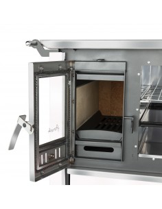 Cocina a leña Amesti Allegra Blanco Invierno 2